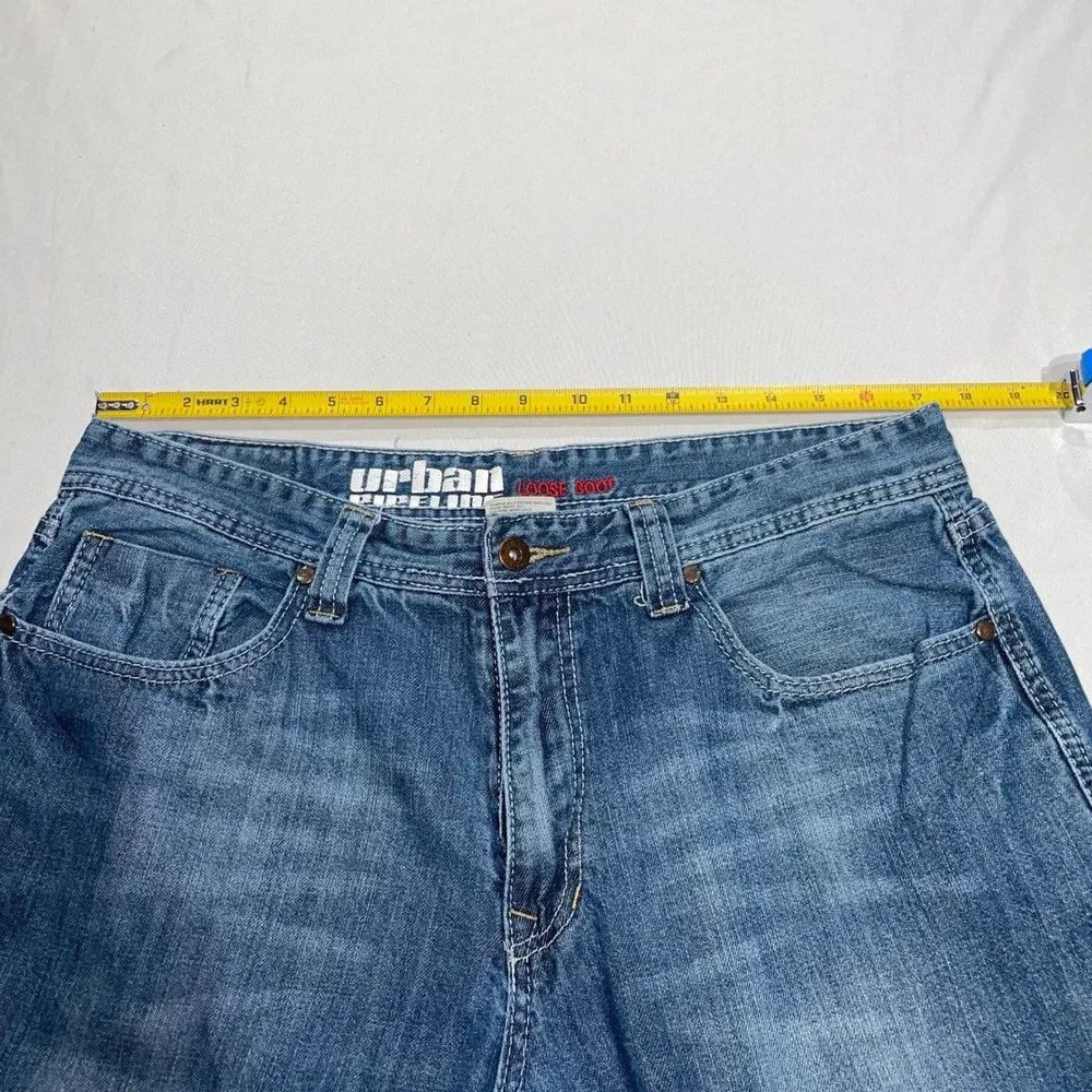 Urban Pipeline Loose Boot Jeans Mens 36x32 Blue Medium Wash Denim Cotton Relaxed
